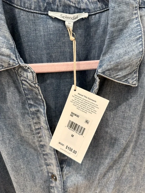 Splendid Lightweight super soft denim top, NWT , Sz M - Picture 2 of 4